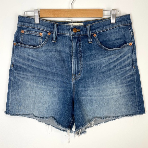 Madewell Pants - Madewell High Rise Raw Hem Denim Shorts